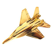 Pin Badge Mikoyan MiG29 Fulcrum Gold colour 